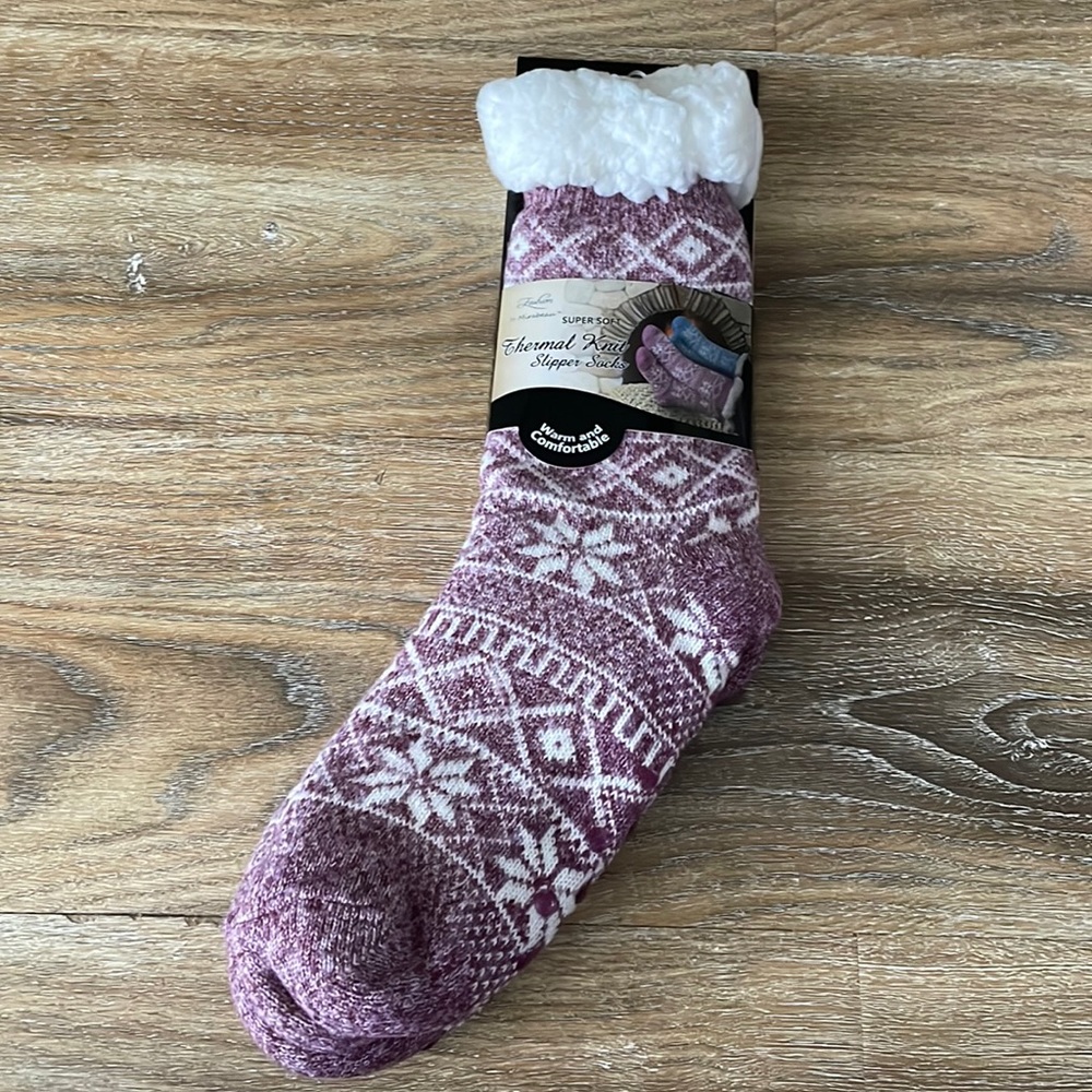 Mirabeau Snowflake Super Soft Slipper Socks NWT
